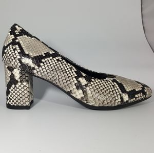 The Flexx Grey Snake Print Court Shoe